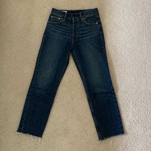 Gap Cheeky High Rise Straight Jeans - 24P, dark wash